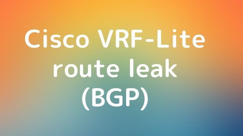 VRF-lite route-leak