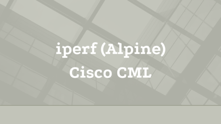 Cisco CML iperf